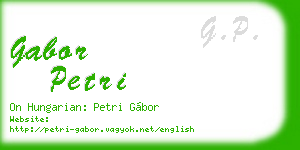 gabor petri business card
